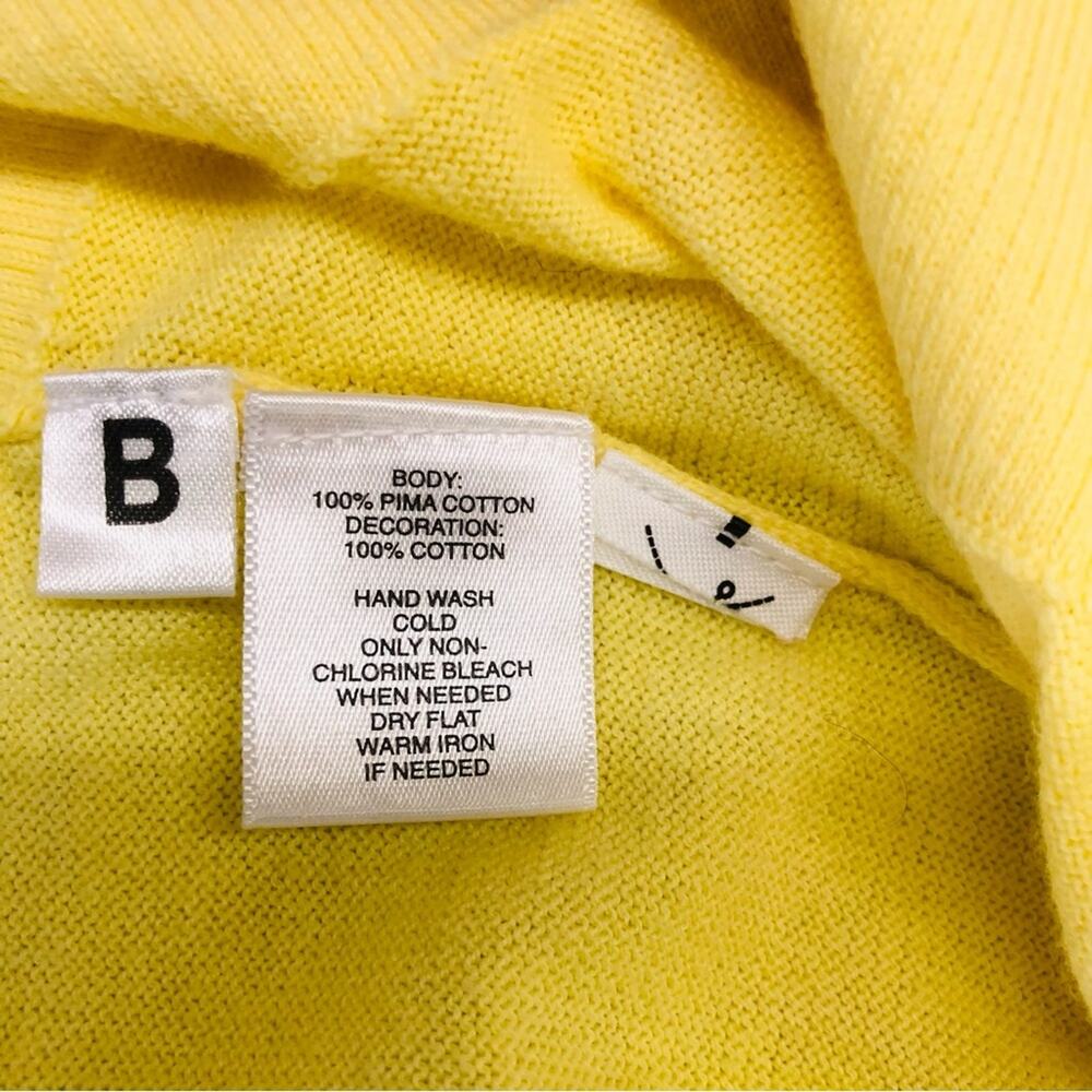 Ann Taylor Loft Light Yellow Lightweight Cardigan Stylish Ruffled V Neckline - Picture 12 of 16